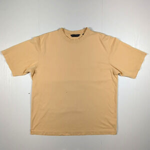 Scott Barber Men’s L Yellow Pima Cotton Short Sleeve Crewneck Casual T-Shirt